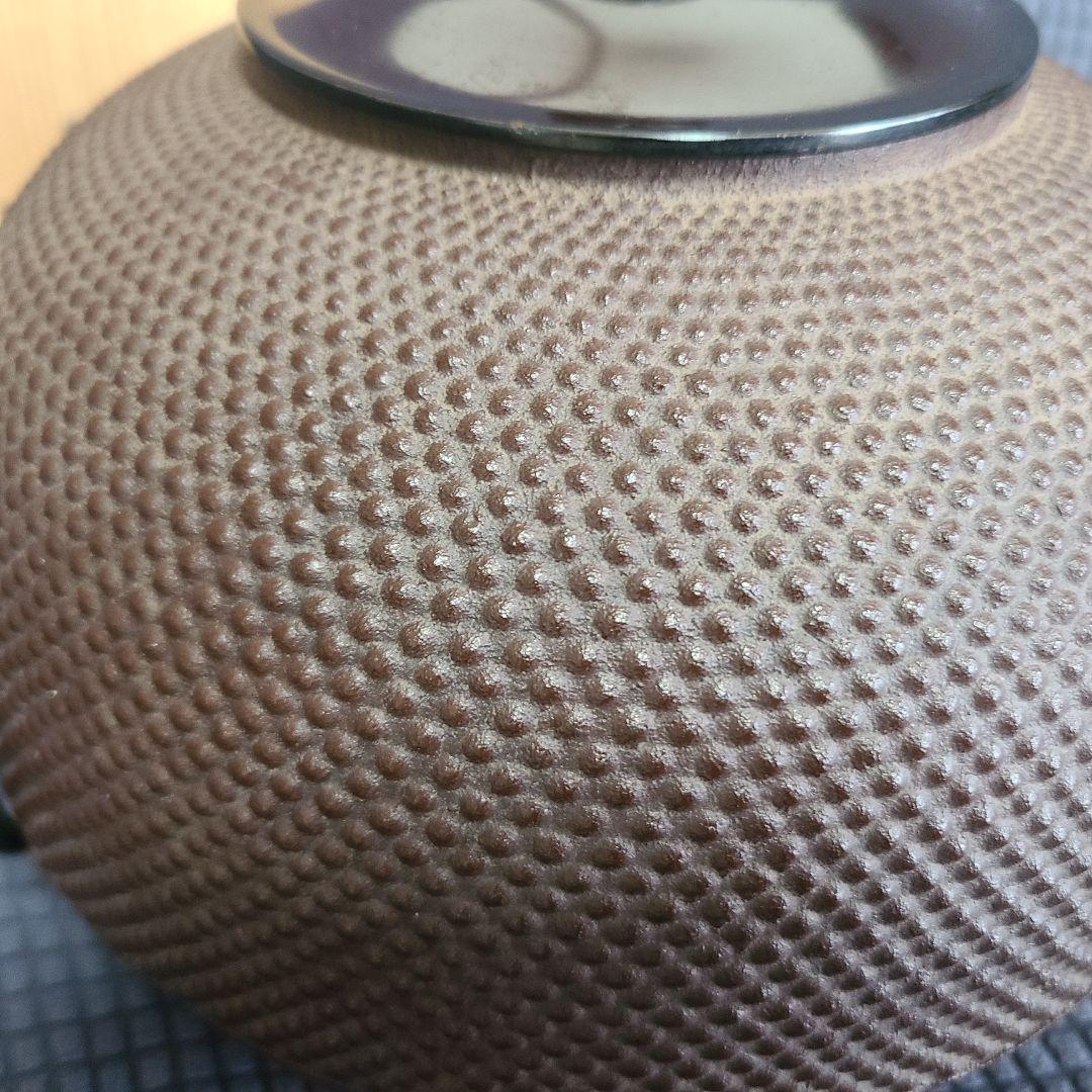 釜師　佐藤浄清作　総霰地紋　丸釜　茶道　茶道具　茶釜