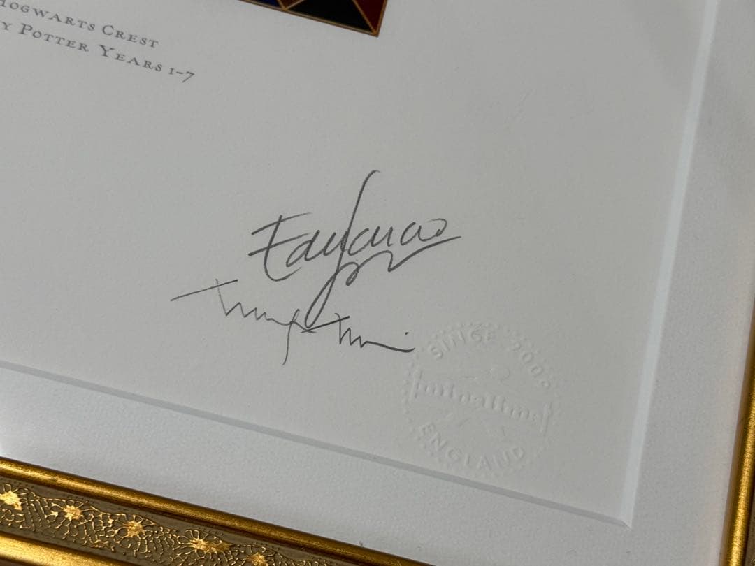 【世界限定250枚】ハリーポッターホグワーツ紋章 アートプリントミナリマサイン付
