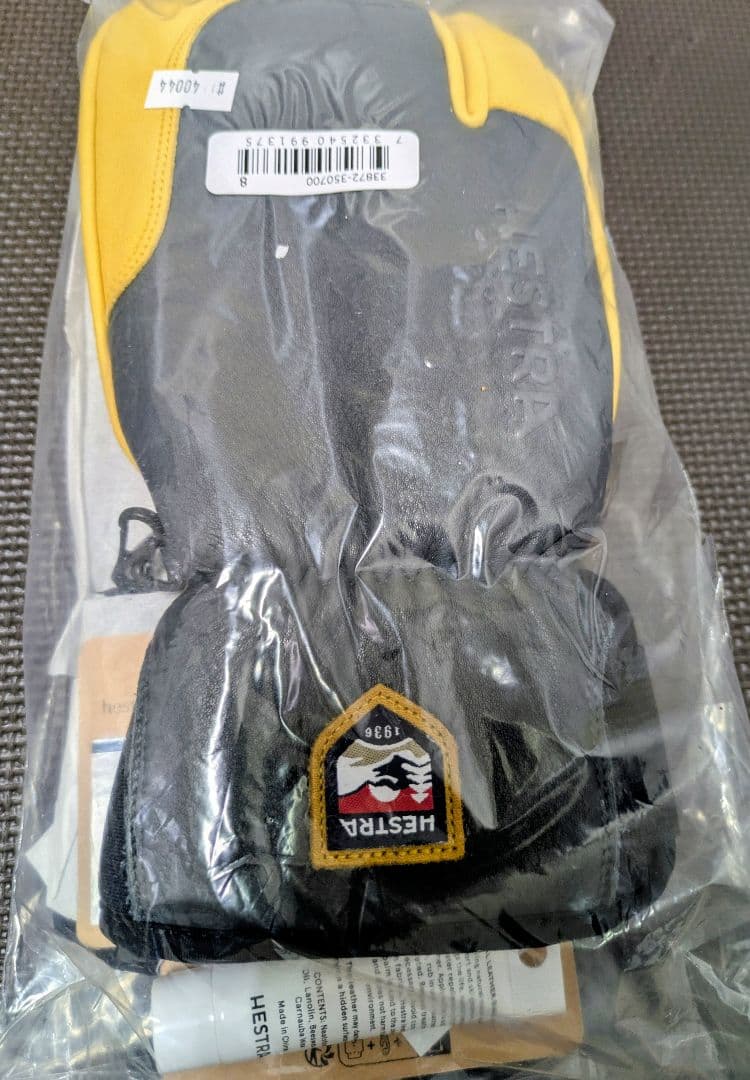 未開封HESTRA ヘストラ グローブ トポ スリーフィンガー