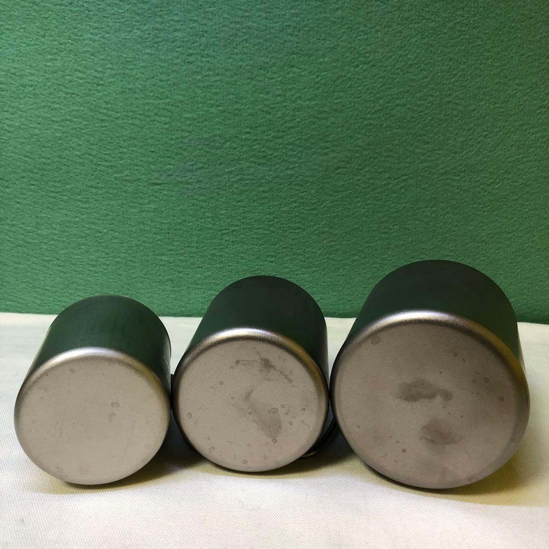た42● peak チタン製マグカップ3個セット