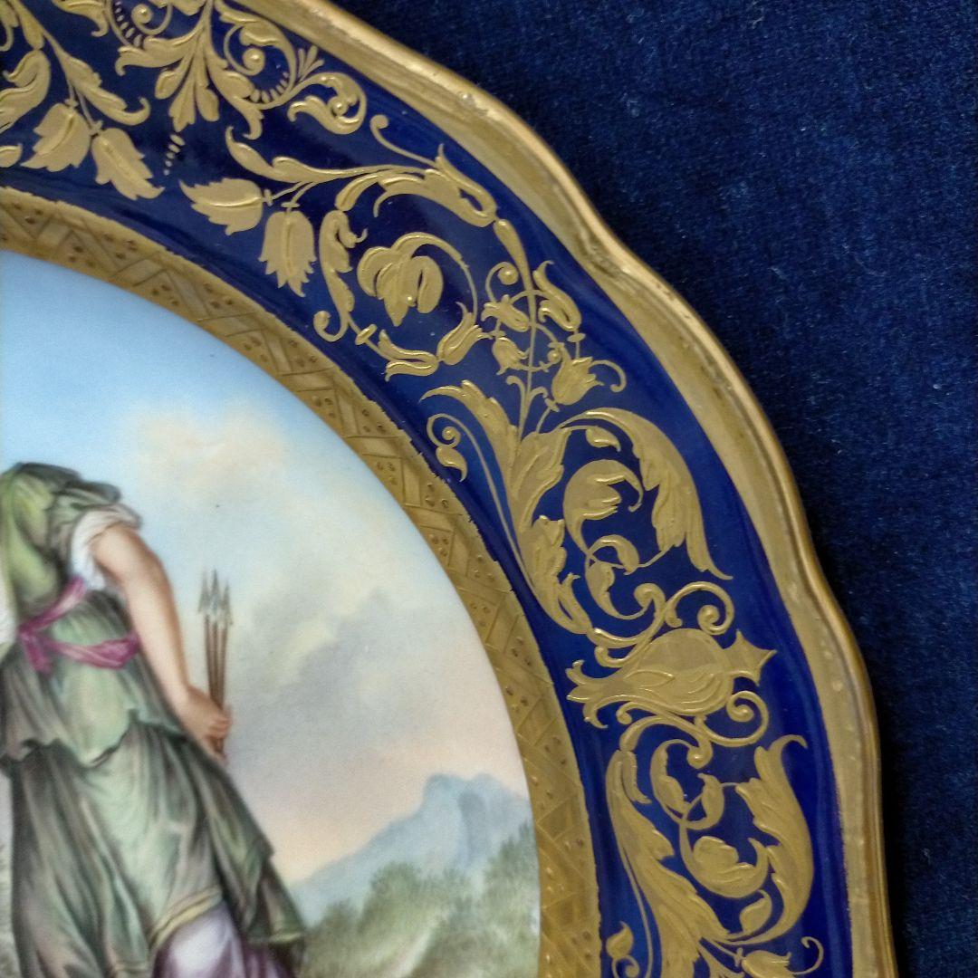 MEISSEN ボタン剣 飾り皿 プレート 天使