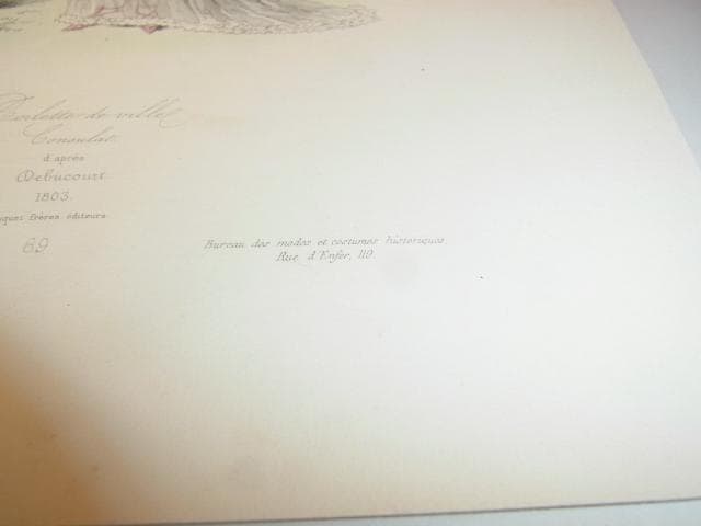 1865年スチール版画◆フランス ファッション画『ヒッポライト・ポーケ』PL89