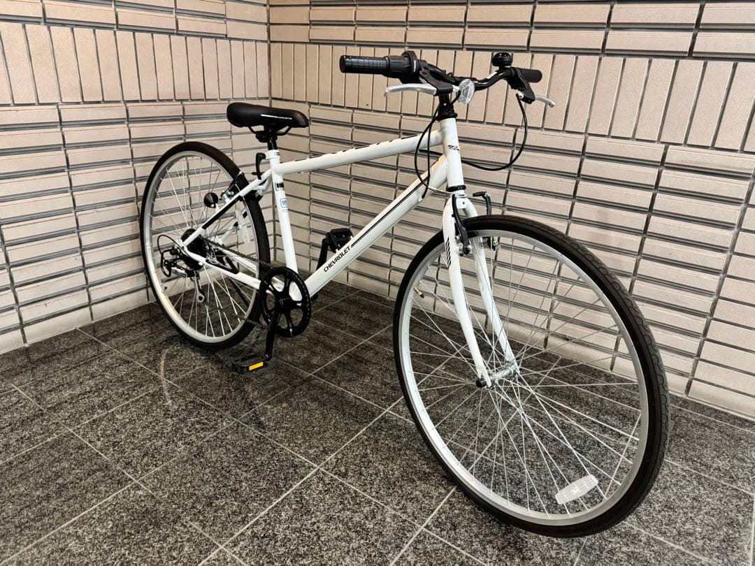 【即乗りOK】街乗り自転車 ホワイト 状態良好 通勤・通学　ロードバイク