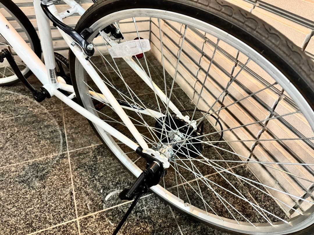【即乗りOK】街乗り自転車 ホワイト 状態良好 通勤・通学　ロードバイク