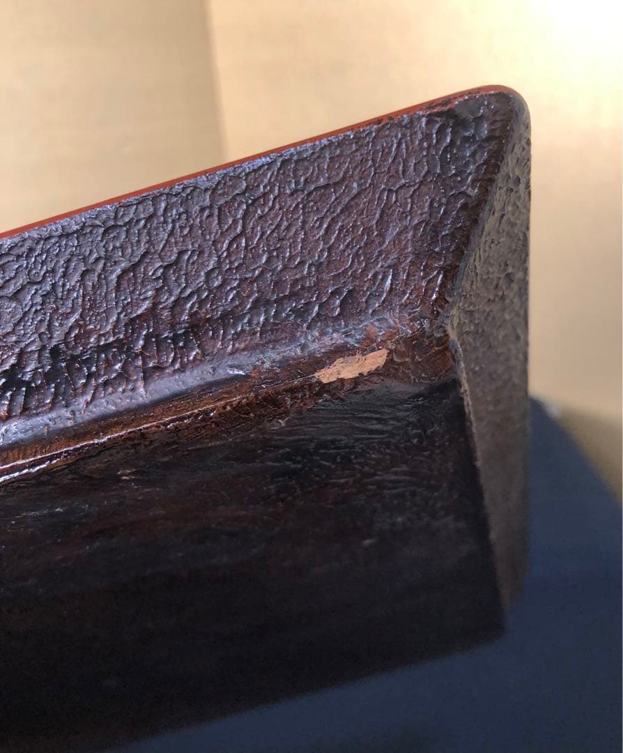 《R》朱塗 蒔絵 四方膳 会席膳5客 銘々盆 木製漆器 260209け1