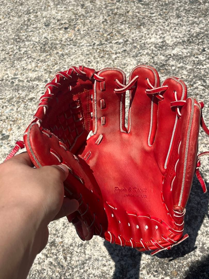 ZETT プロステイタス 軟式グローブ レッド
