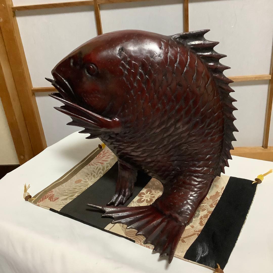 大ぶり‼️#鋳物　#鯛　置物　#縁起物 #金運　#運気