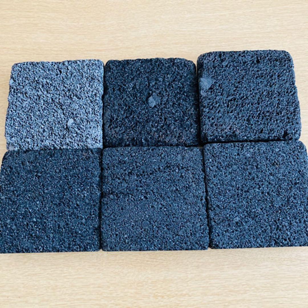 溶岩石プレート10×10cm 40枚 隠れ家 バスキング 陸地