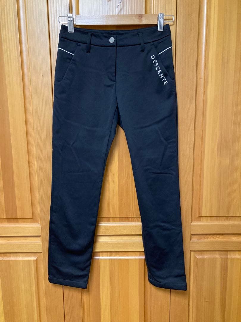 美品 DESCENTE デサントゴルフ ボンディングパンツ 58 SS 黒