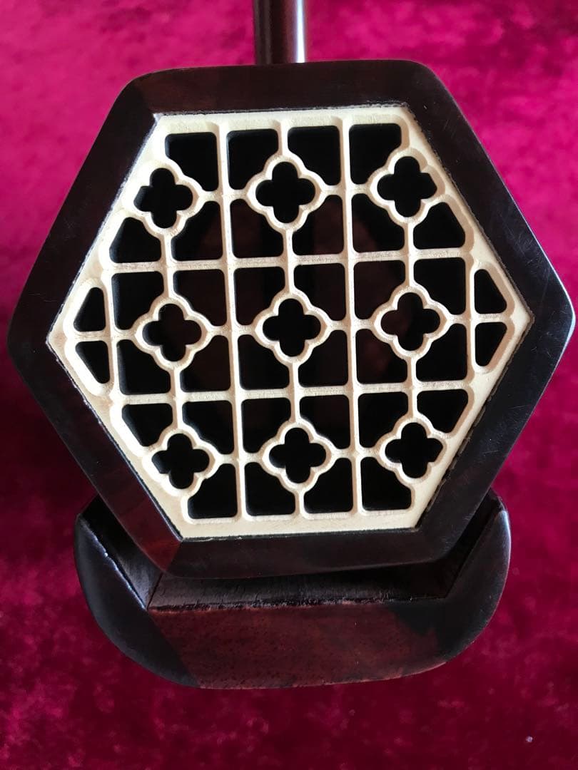 格安・二胡★紫檀精品★錦蛇皮★古月琴坊・万其興製作★十年保証★二胡必需品揃い