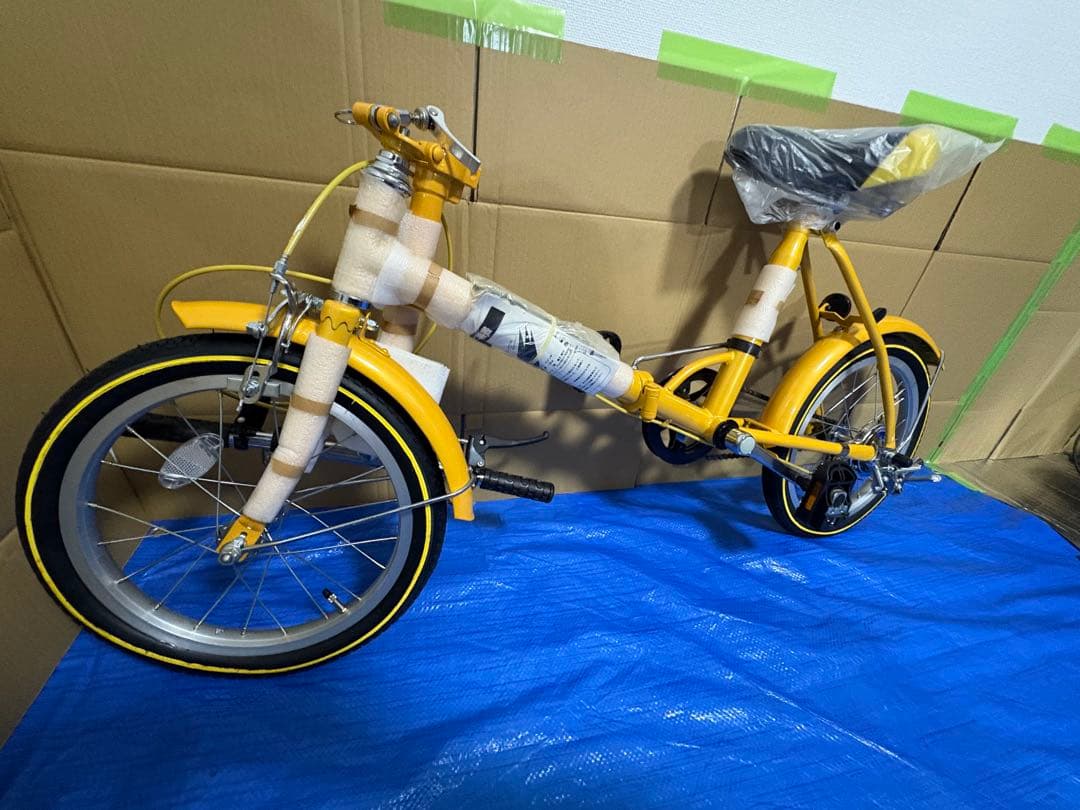 【堀川版】ATENZAアテンザ 折り畳み自転車　イエロー 16 新品未使用