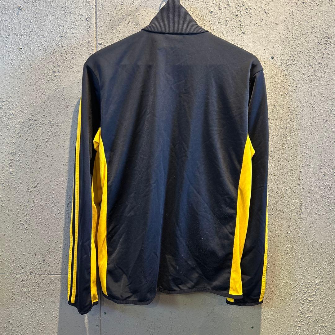 adidas トラックジャケット　ファイヤーバード　ネイビー×黄色　XL