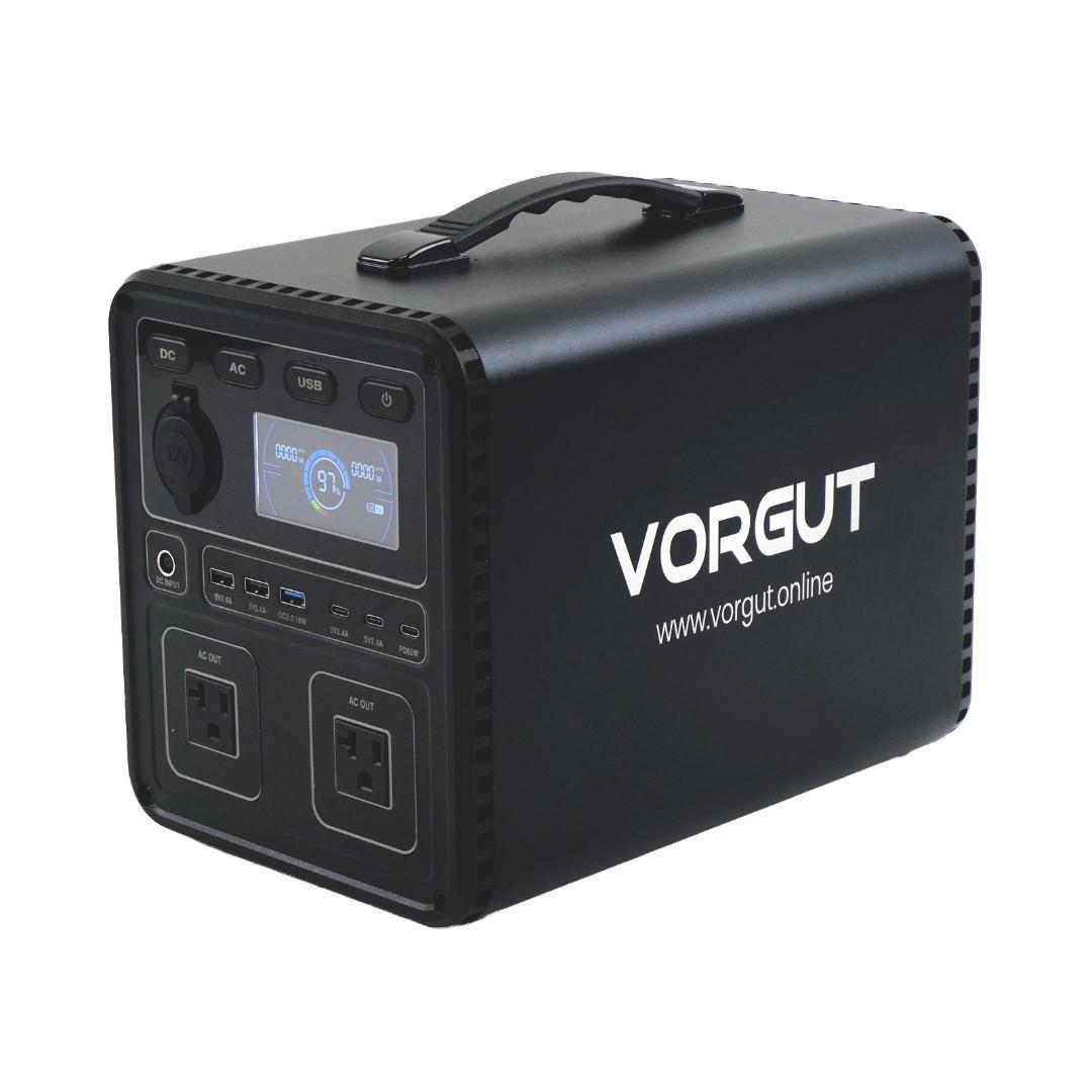 ポータブル電源　充電式　移動バッテリー 黒/オレンジ　p10　新品