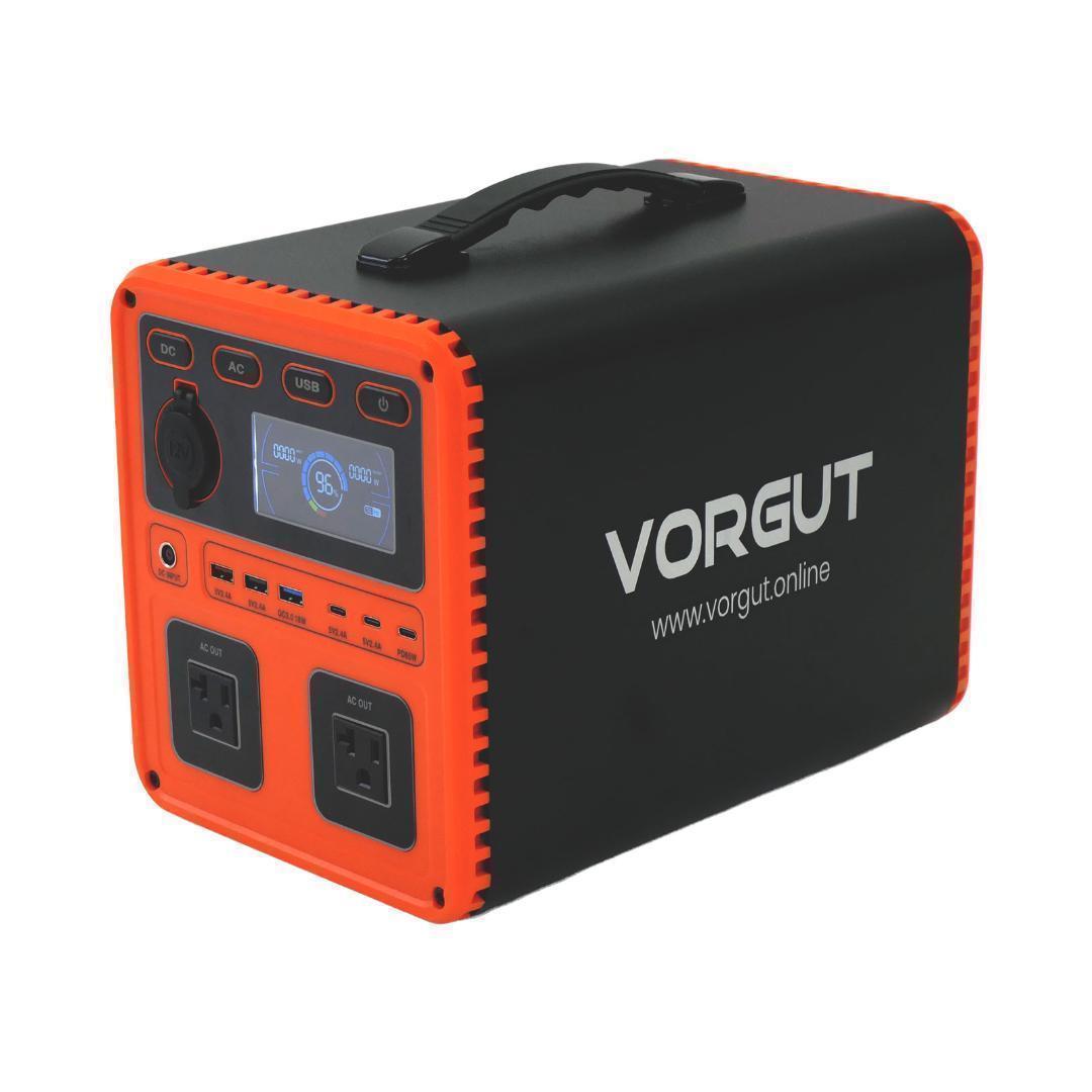 ポータブル電源　充電式　移動バッテリー 黒/オレンジ　p10　新品