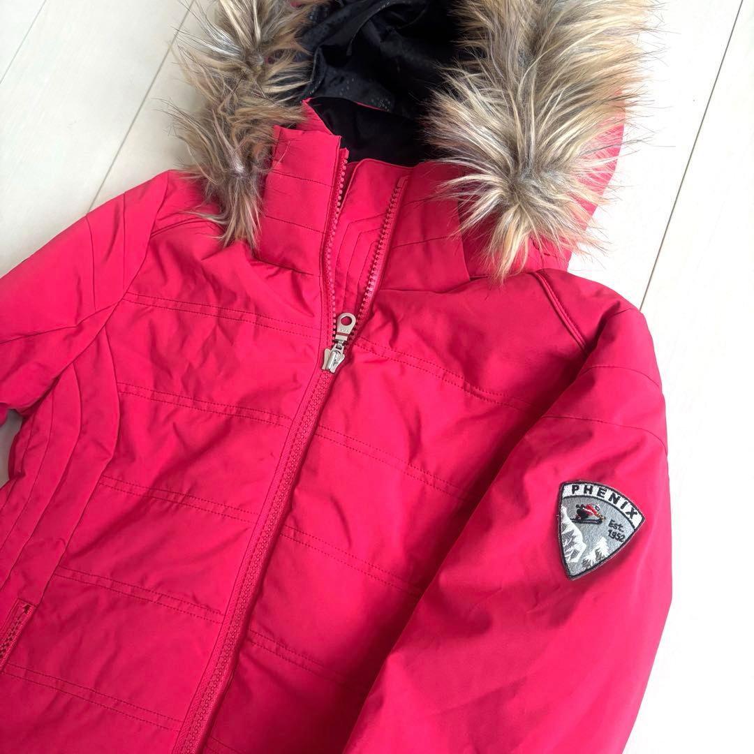 フェニックス レディーススキーウェア上下セット ピンク ブラック ファー