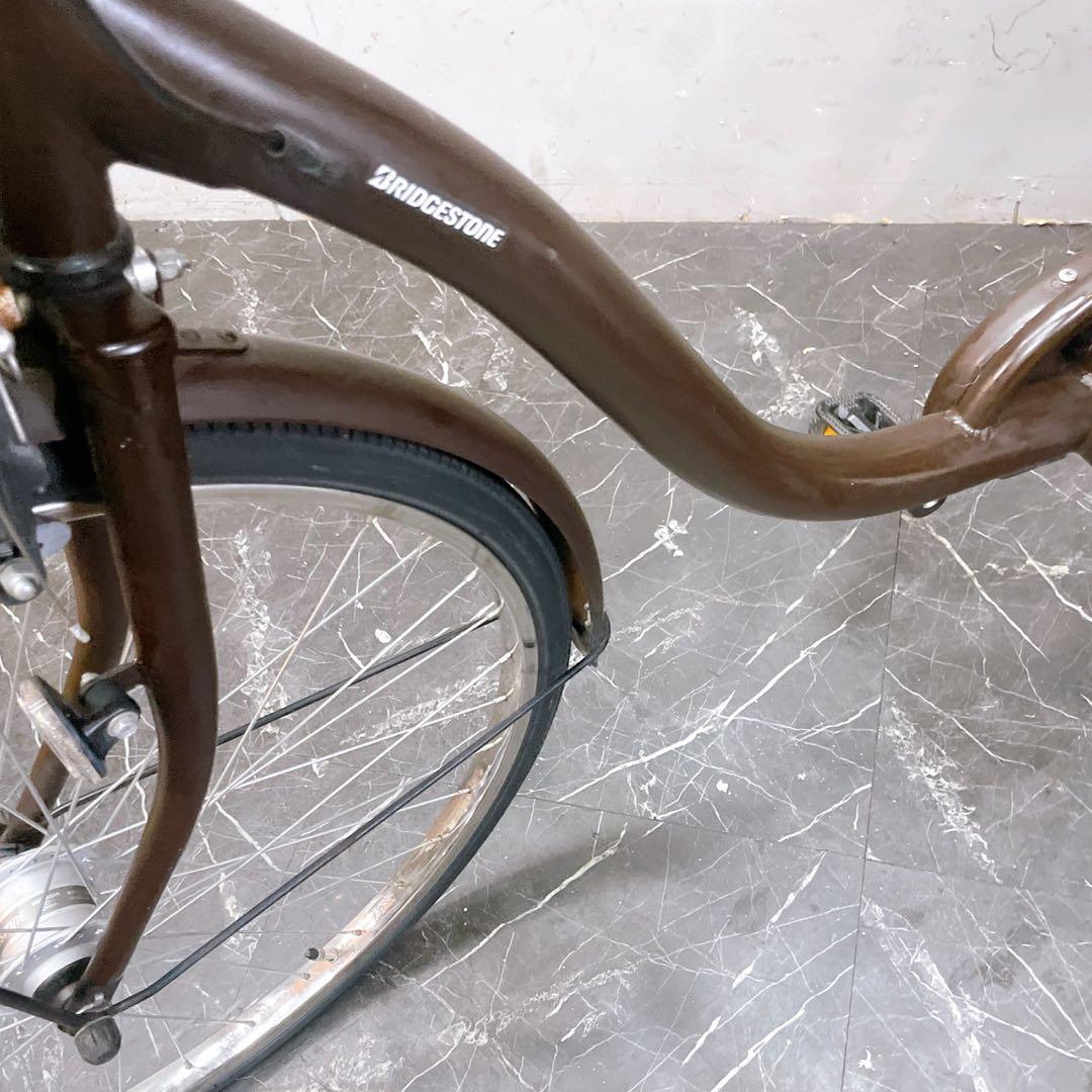 【983】《限定》一般車 ママチャリ ブリヂストン ブラウン 内装変速付き