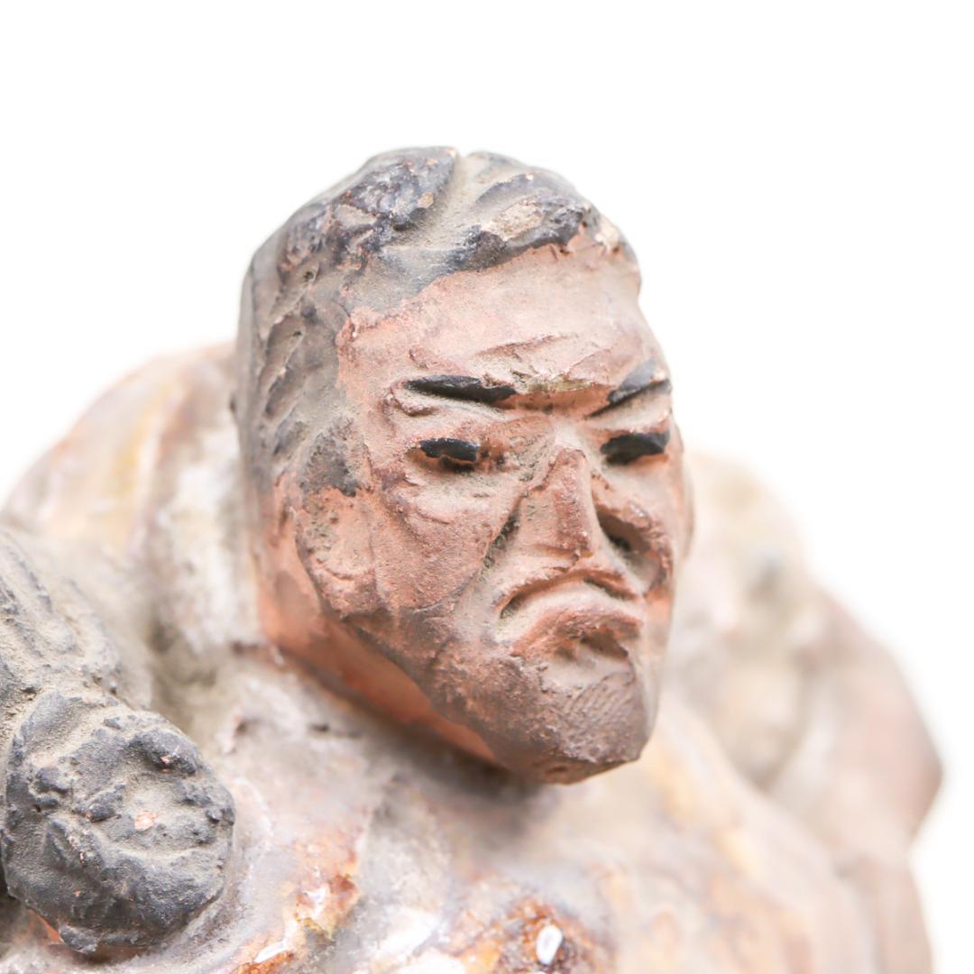 民芸 相撲 陶人形 置物 郷土玩具