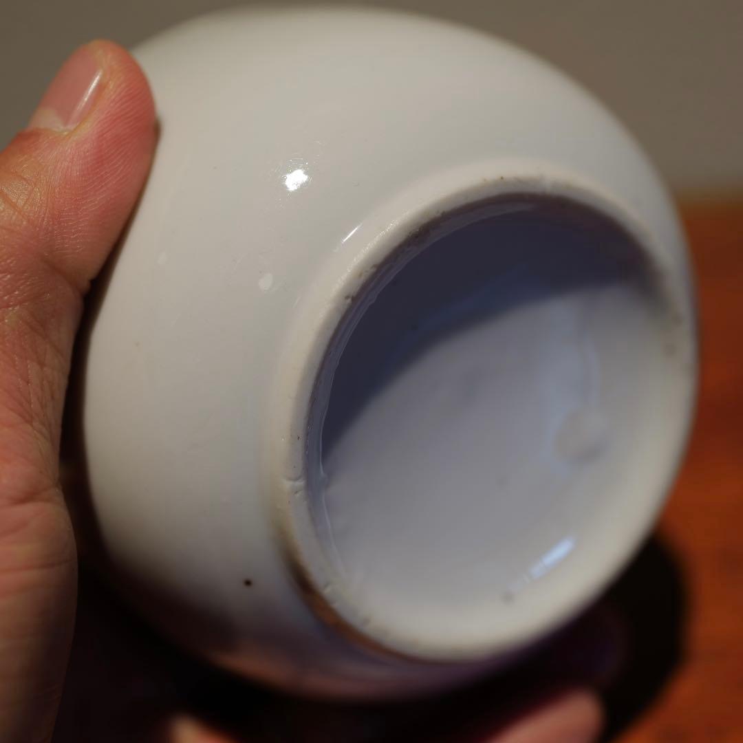 骨董 白磁の蓋付き茶入れ 台湾製 古美術 アンティーク