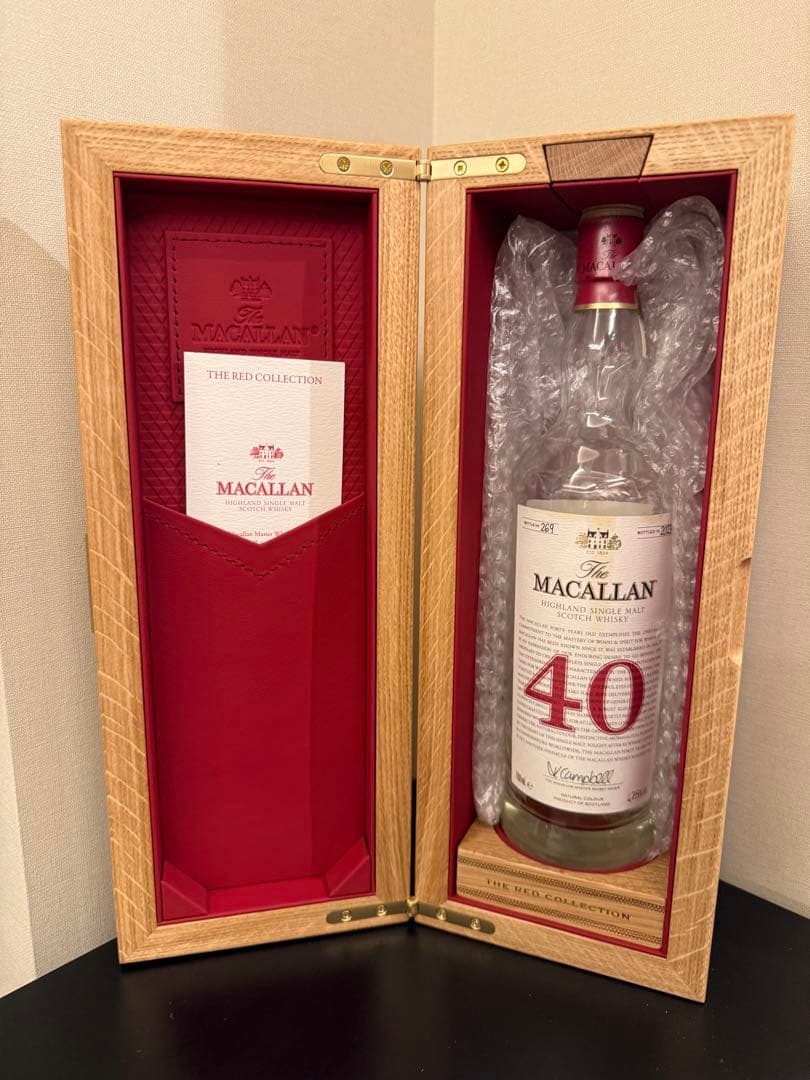 THE MACALLAN 40年 700ml 空瓶 1本 化粧箱1個