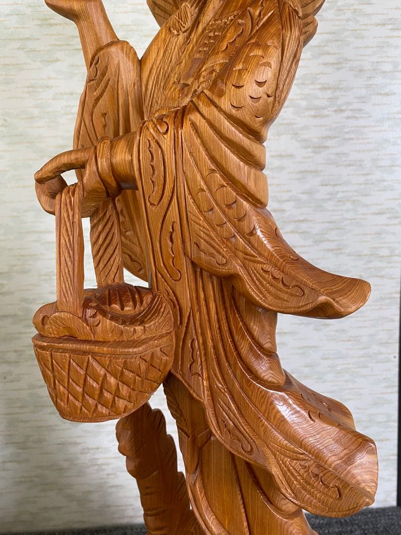 木製 観音像　観音菩薩　立像　仏像　置物　彫刻