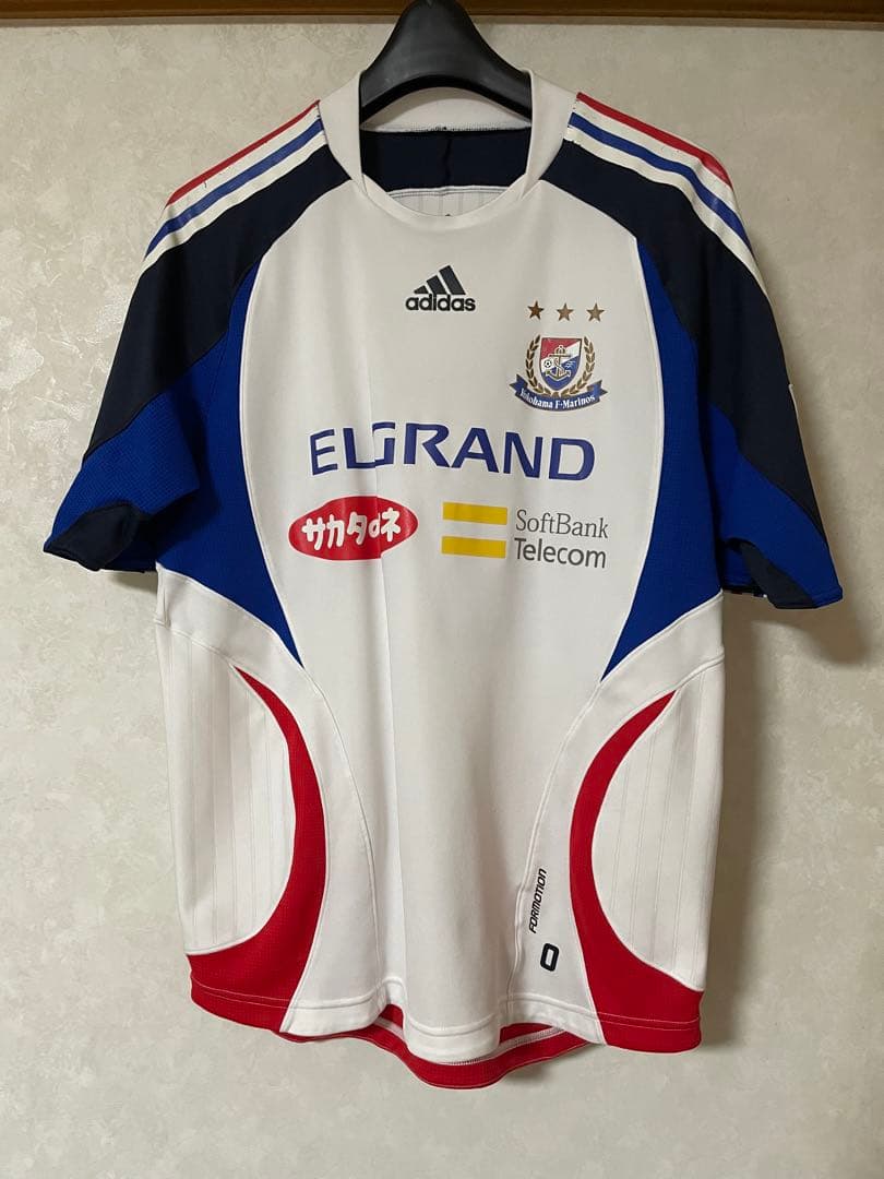 横浜マリノス　サッカーシャツ Oサイズadidas 希少