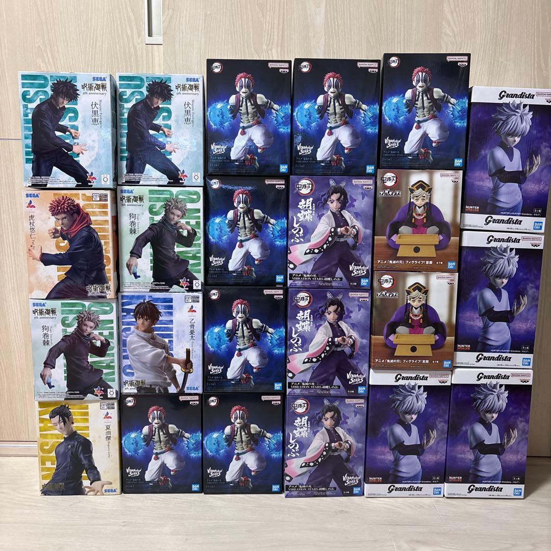 呪術廻戦　ハンターハンター　鬼滅の刃 フィギュア 23体セット　童磨　猗窩座