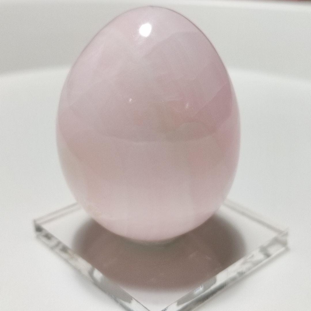 パワーストーン　天然石　ピンクカルサイト　エッグ型　164g　No.258