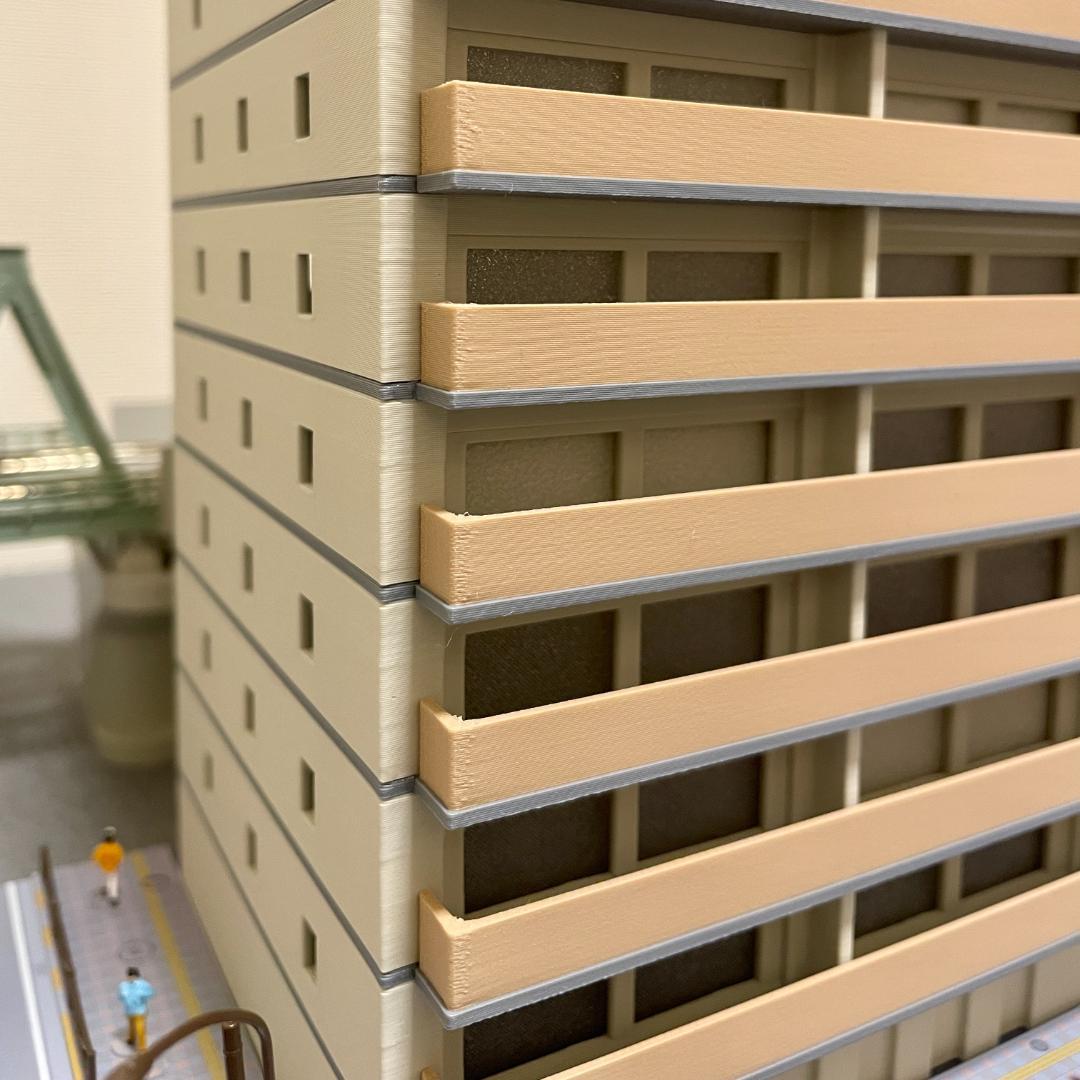 Nゲージ 都市型マンションB ストラクチャー（完成品）模型