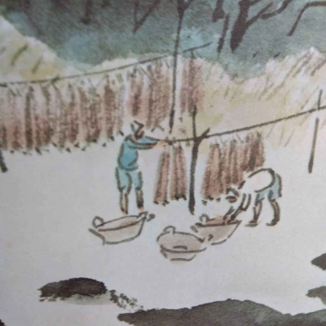 日本画　川合玉堂「網干」