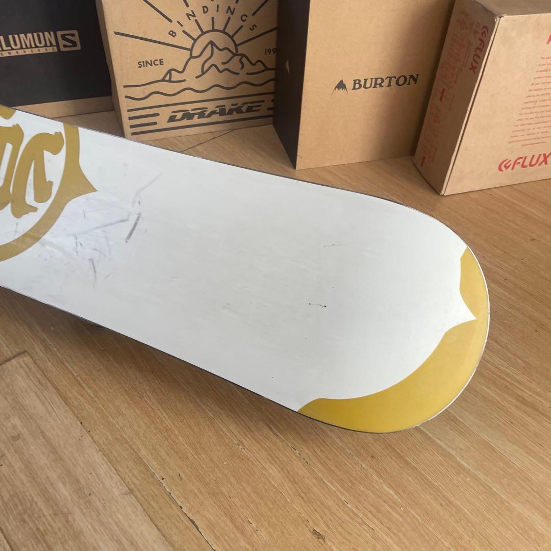 眞空雪板等×FLUX　国産名機　バイン付スノーボードセット　OGASAKA製造