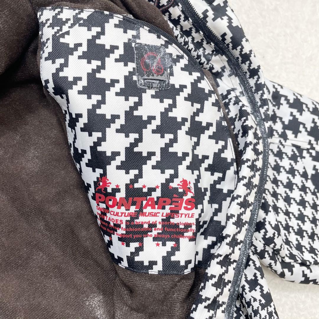 ポンタペス　スノボウェア　スキーウェア　つなぎ　千鳥格子　総柄　Y2K（9944