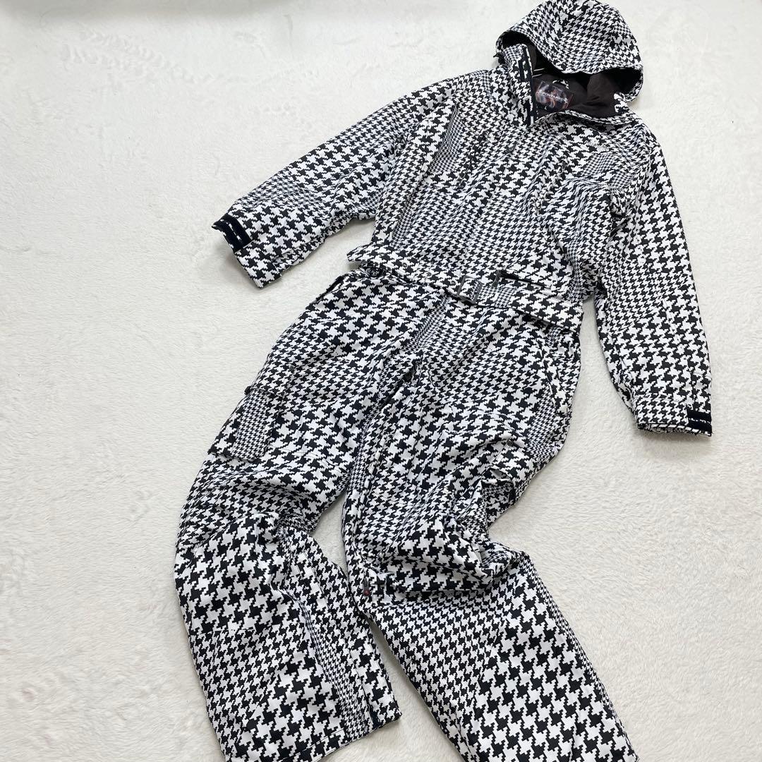 ポンタペス　スノボウェア　スキーウェア　つなぎ　千鳥格子　総柄　Y2K（9944