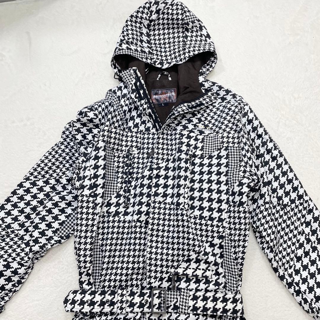 ポンタペス　スノボウェア　スキーウェア　つなぎ　千鳥格子　総柄　Y2K（9944