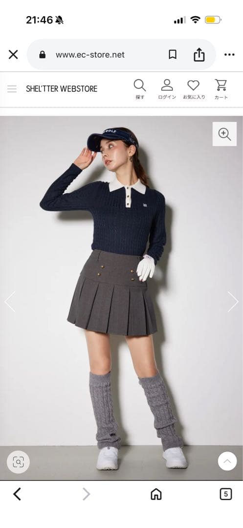 ★新品未使用★RIENDA GOLF コルセットプリーツスカート