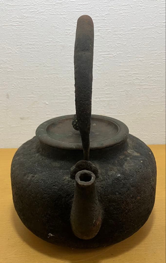 【時代物】龍文堂造 鉄壺 古い鉄 煎茶道具 茶道具 骨董 アンティーク