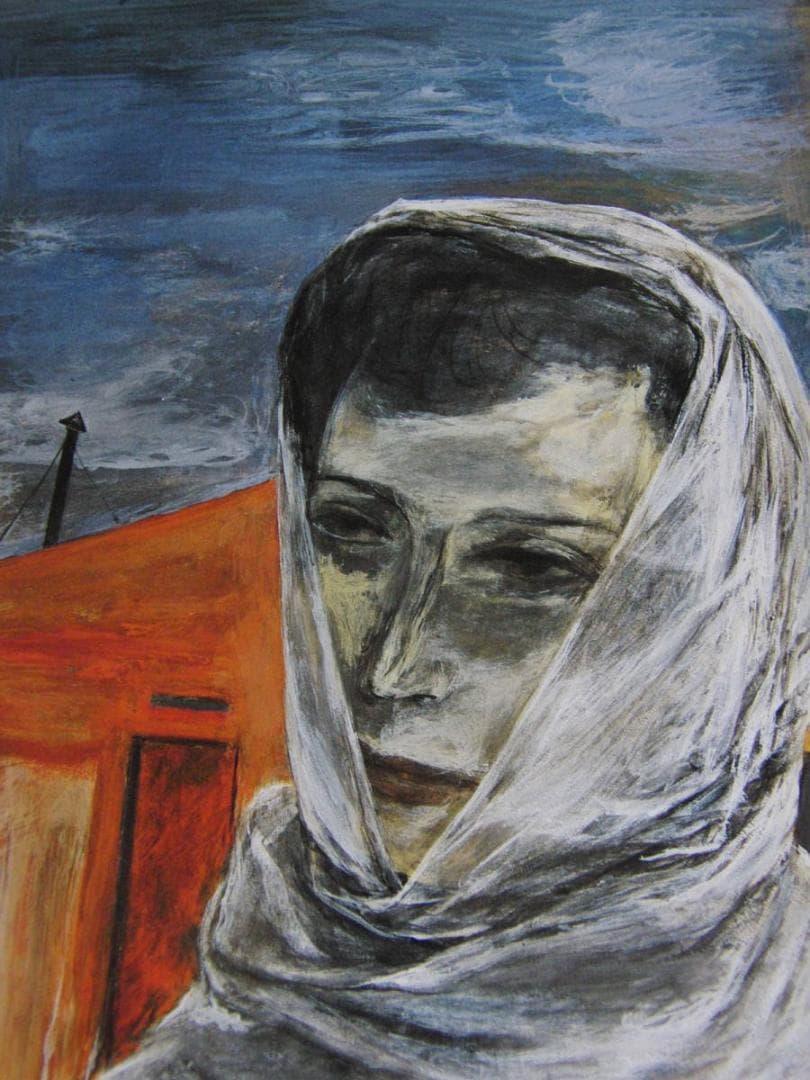 国吉康雄、【村一番の可愛い娘】、希少な額装用画集より、新品額装付