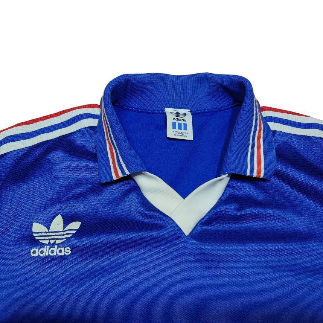 90s adidas　襟付きゲームシャツ　古着　アディダス　デサント製　3ライン