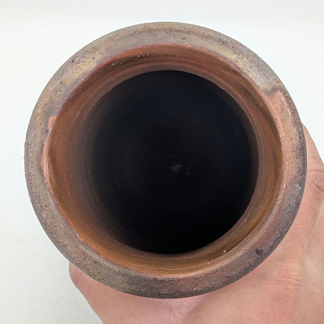 人間国宝 藤原雄 備前焼 桟切花生 用心箱 花入 花器 フラワーベース 花瓶