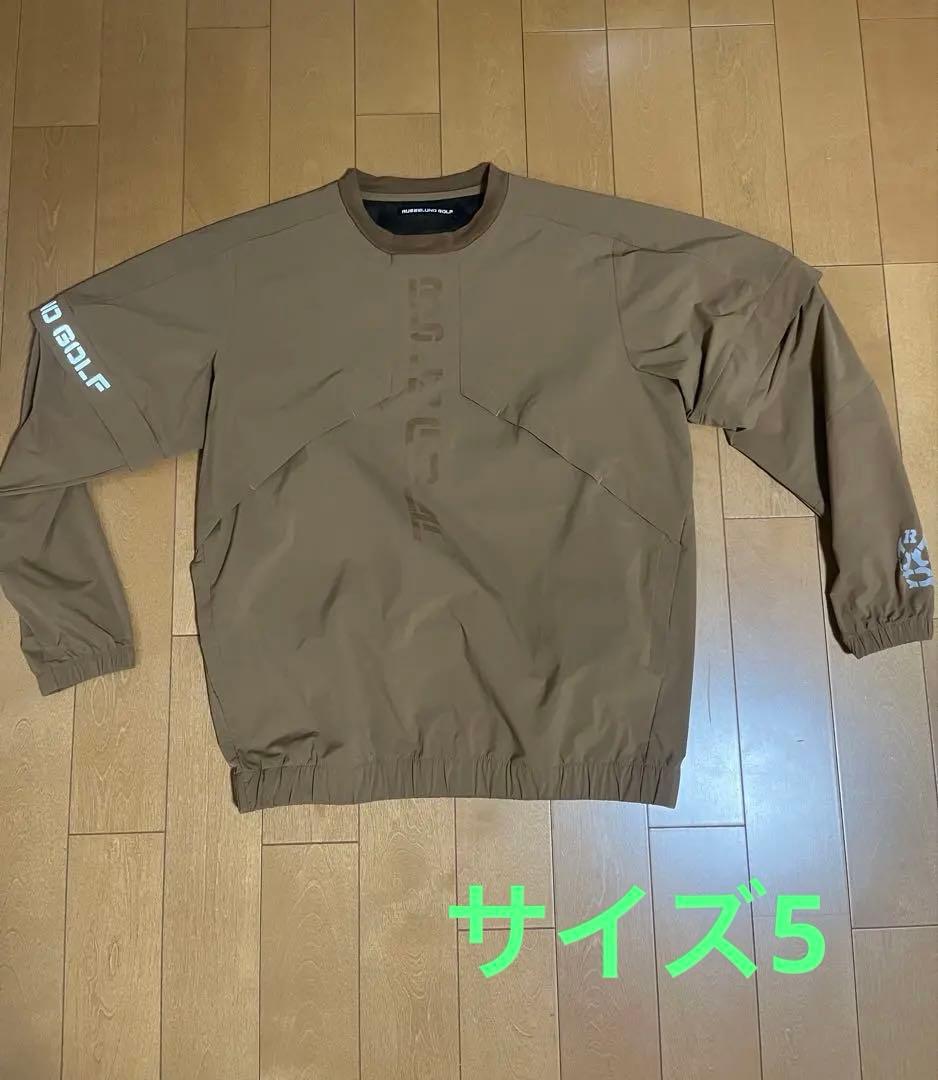 Russeluno 2wayゴルフウェア ブラウン 長袖ナイロンジャケット