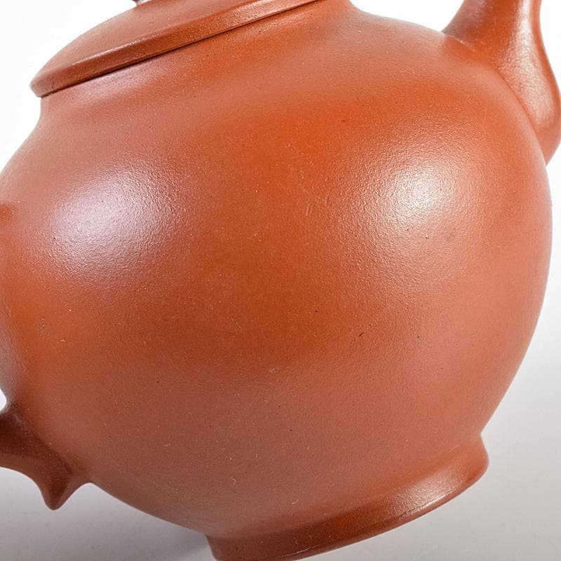 中国　孟臣製　紫砂　朱泥　急須　茶壷　時代箱付　D　R7592