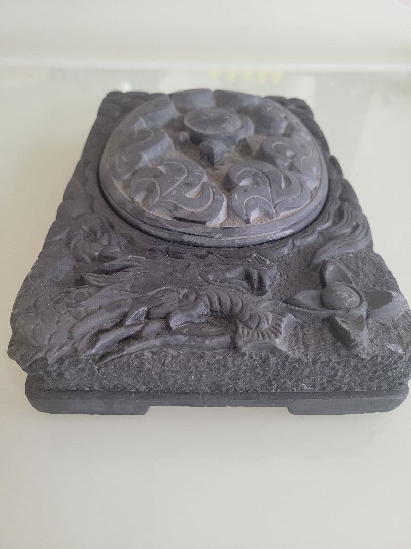 中国 古玩 古美術 雲龍 硯 文房四宝