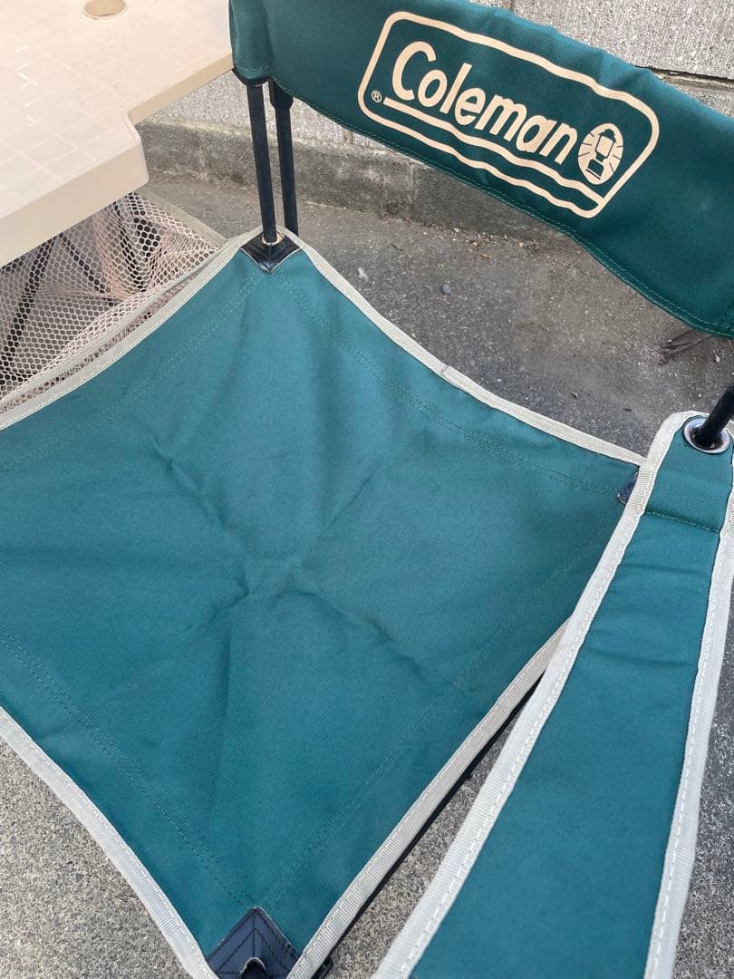 Coleman二人掛けアウトドアテーブルチェア一体型荷物入れ付秋キャンプおまけ付