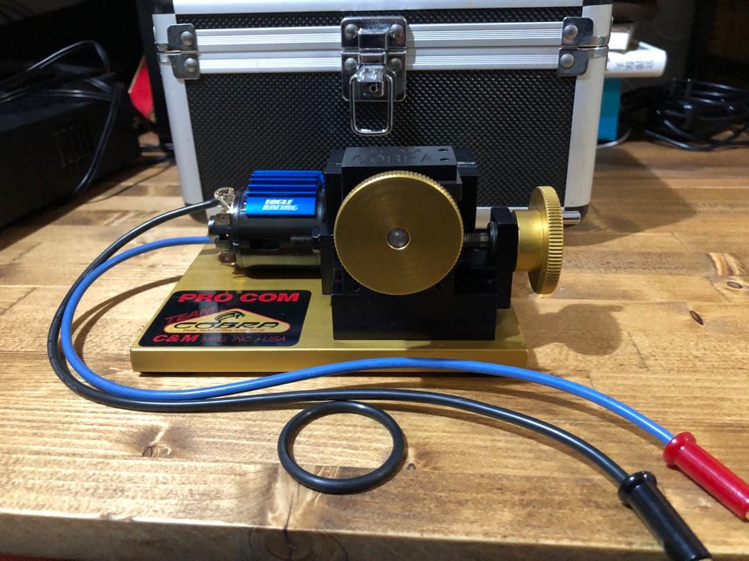 【貴重美品】コミュテーターteam COBRAモーター用ローター研磨機　ケース付