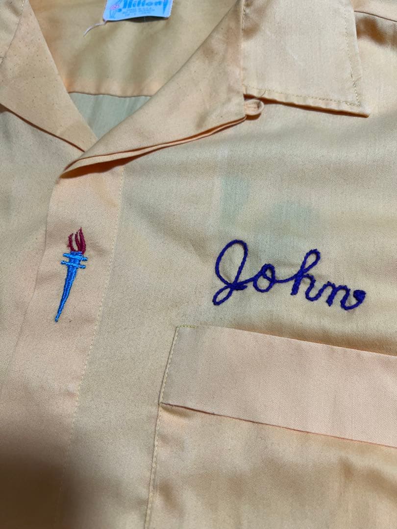 hilton ヒルトン　ボーリングシャツ　古着　usa製