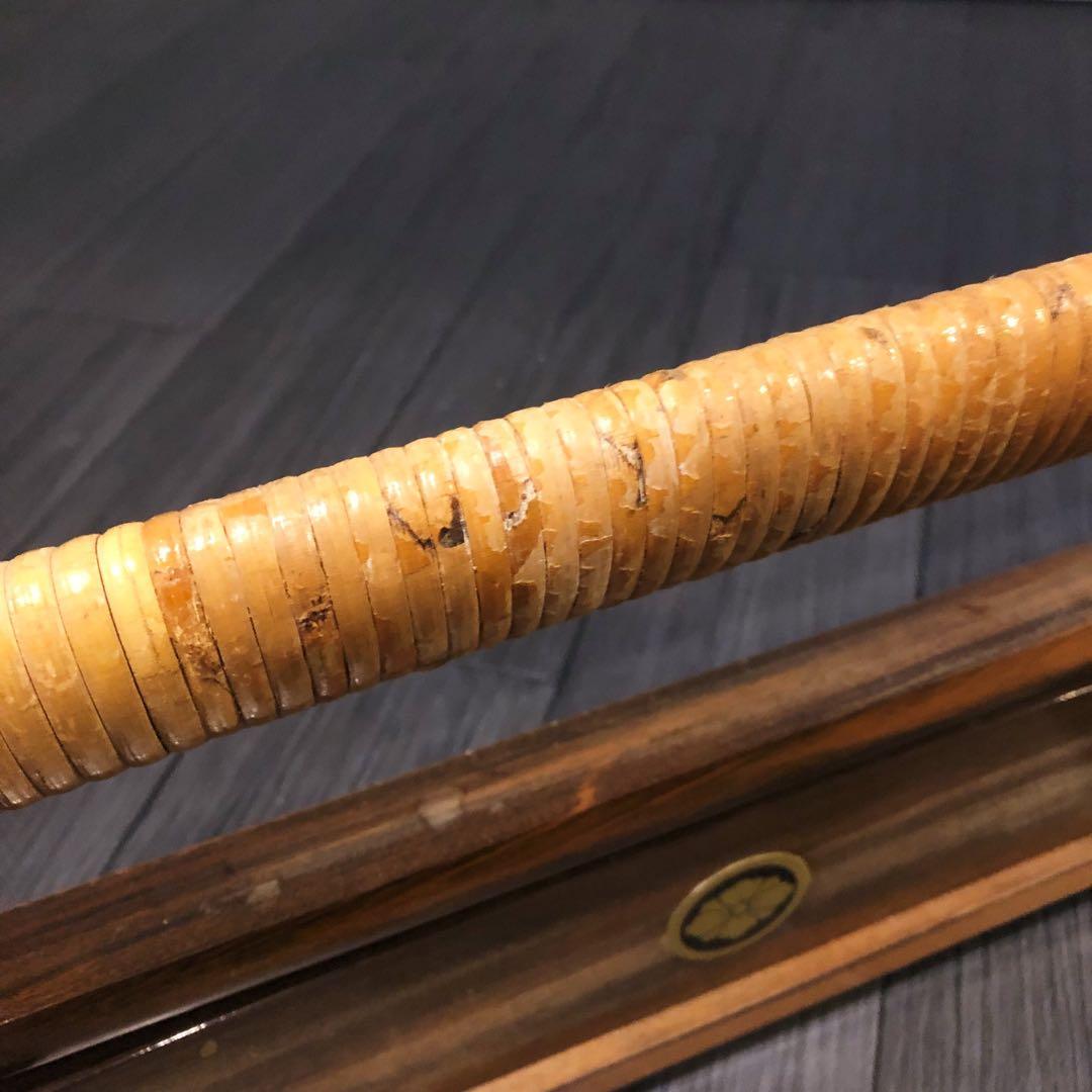 高級模造刀　籐巻拵え　居合刀　藤巻鞘　白拵え　合金　籐巻柄　重みあり