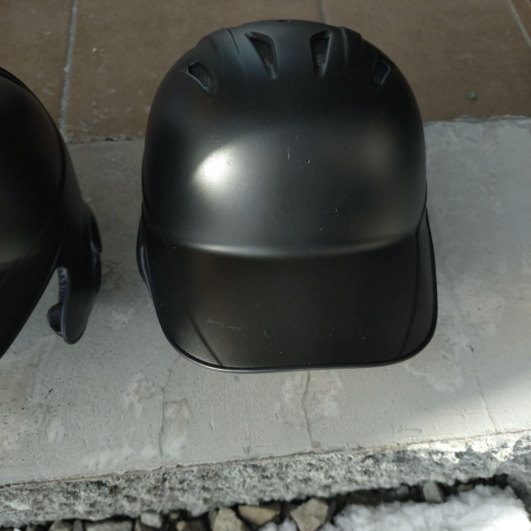 野球　軟式ヘルメット　マットブラック　野球道具　両打者用　両耳付　Ｌサイズ×3個
