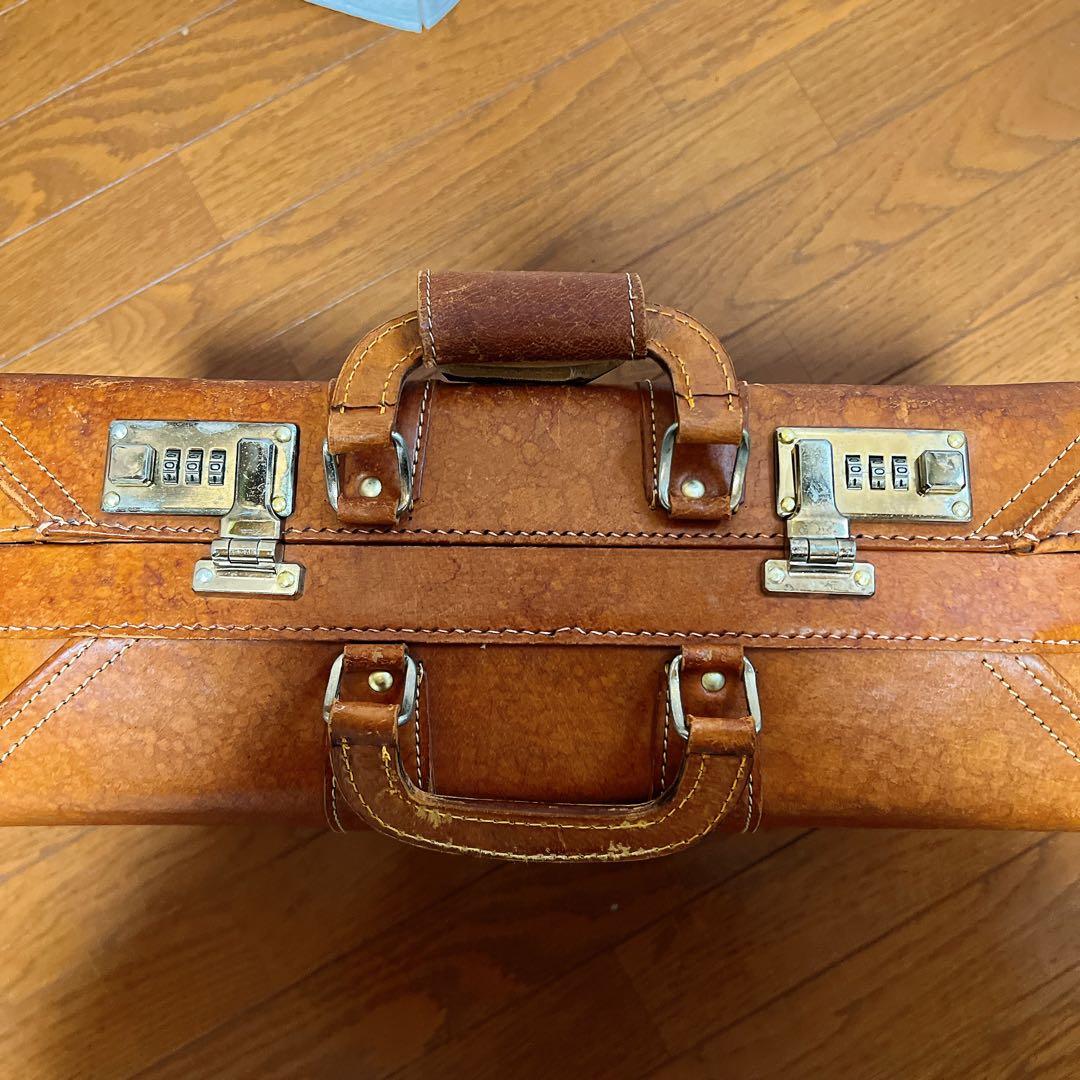 【革製】ヴィンテージ レザートランク 角型ドクターバッグ 大容量 アンティーク