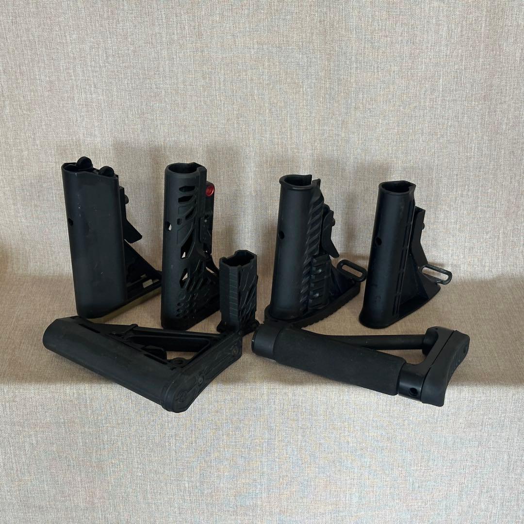 M4系エアソフトガン用 ストック6本 グリップ1本