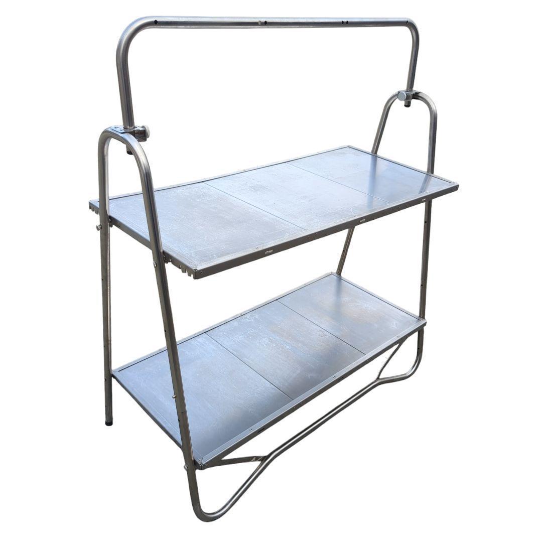 【送料無料】peakステンレス製2段キッチンテーブル