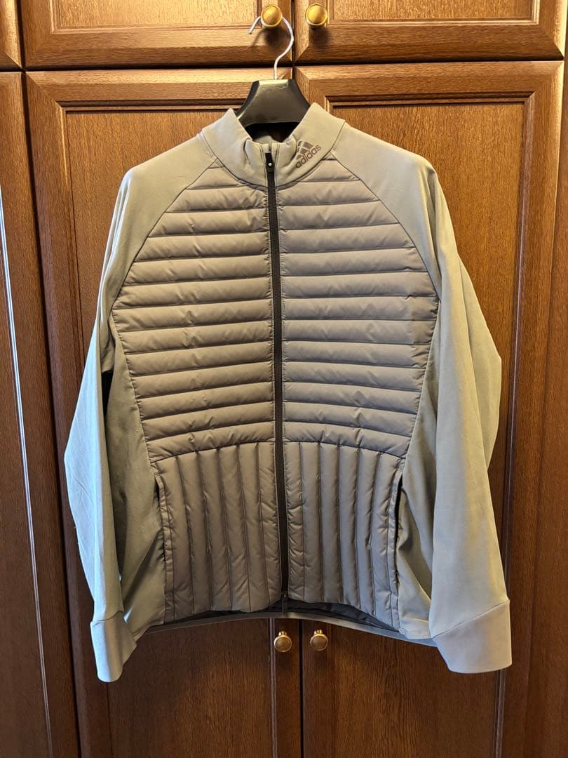adidas メンズジャケット グレー キルティング